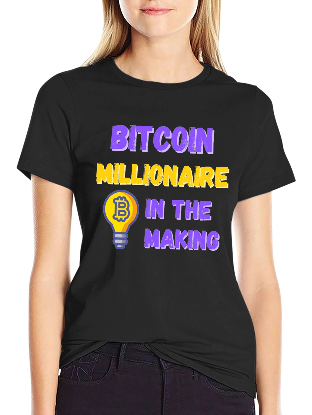 Bitcoin Millionaire in the Making Black T-Shirt
