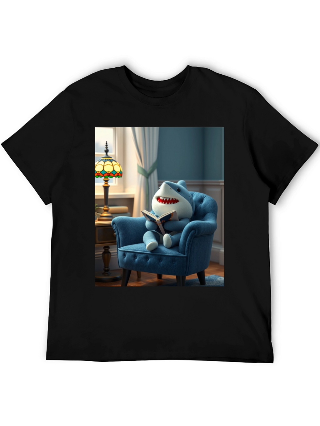 Shark Reading Book T-Shirt