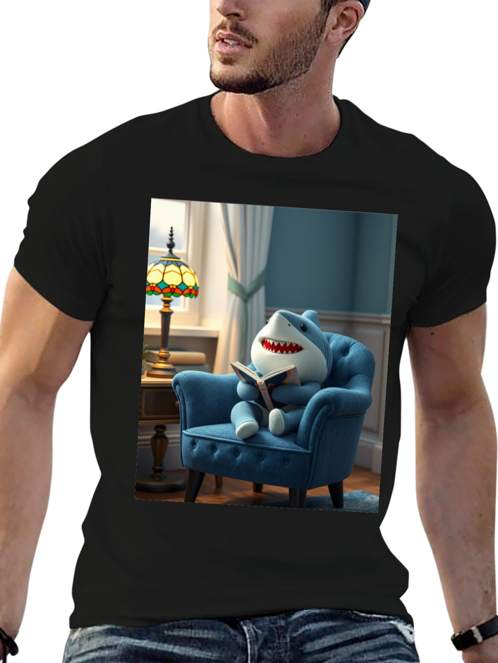 Shark Reading Book T-Shirt