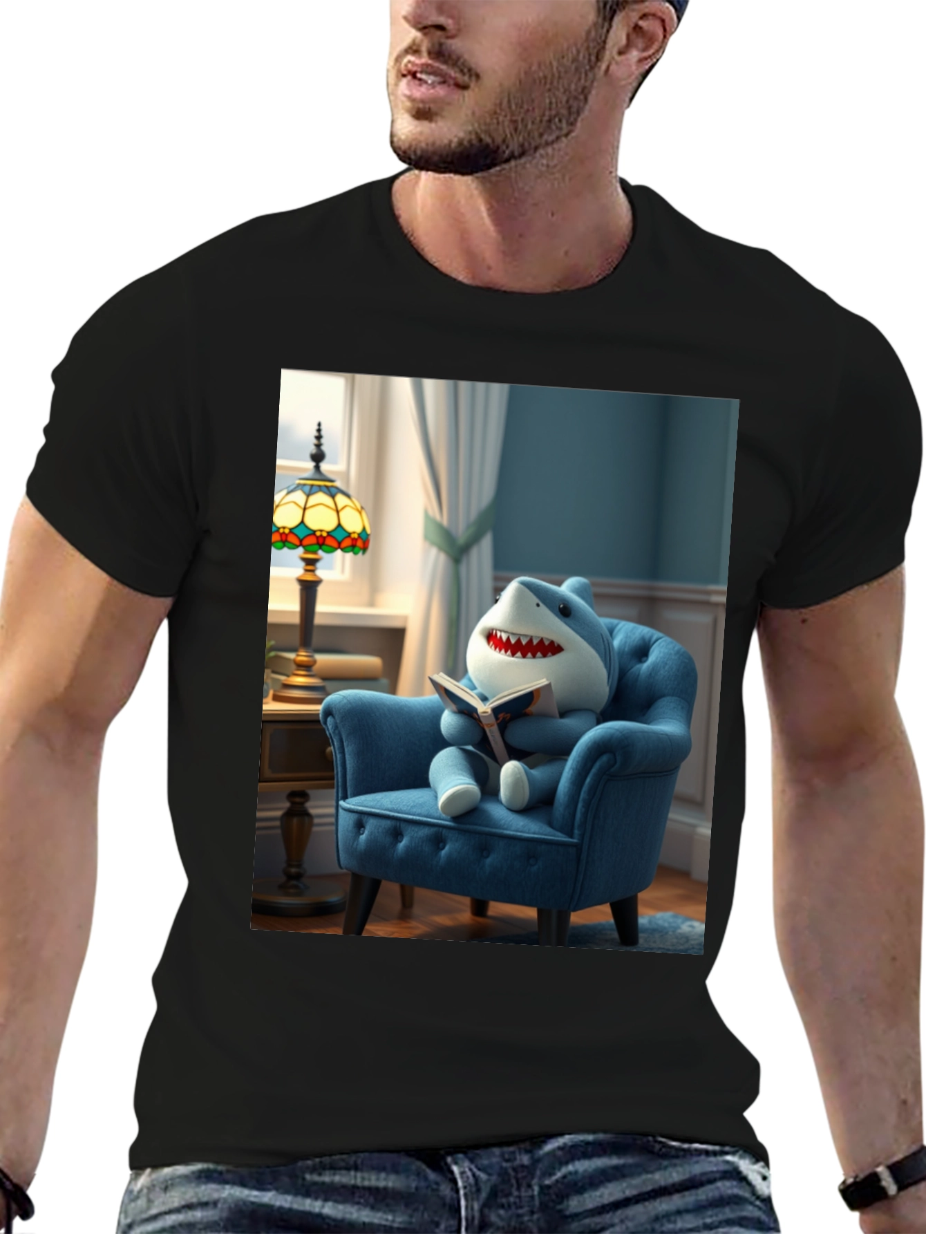 Shark Reading Book T-Shirt