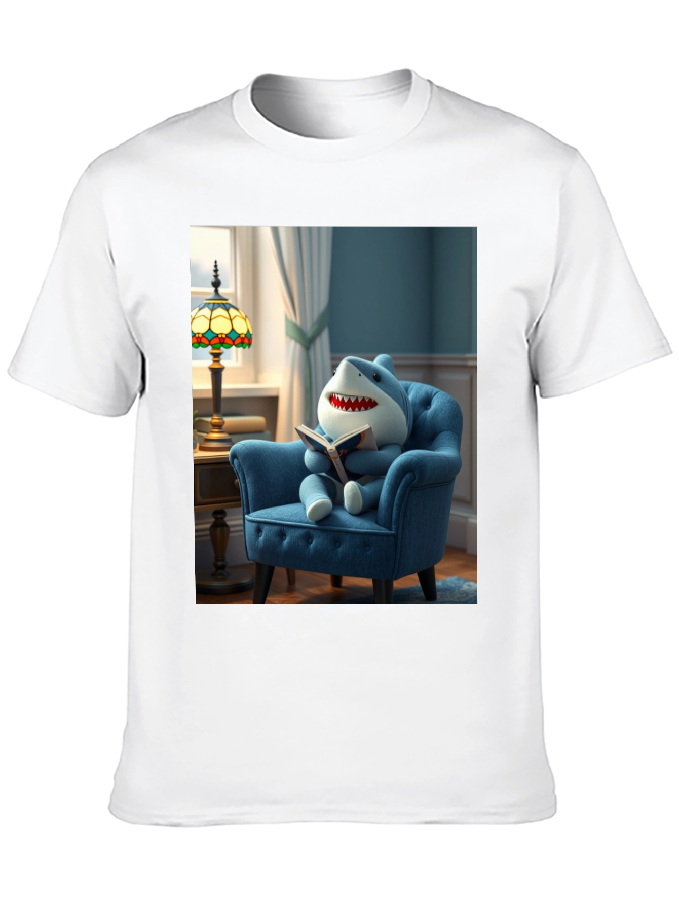 Shark Reading Book T-Shirt