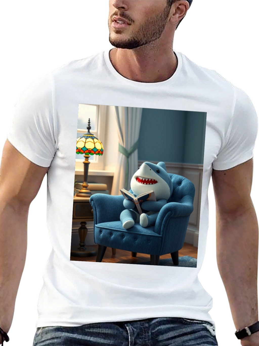 Shark Reading Book T-Shirt