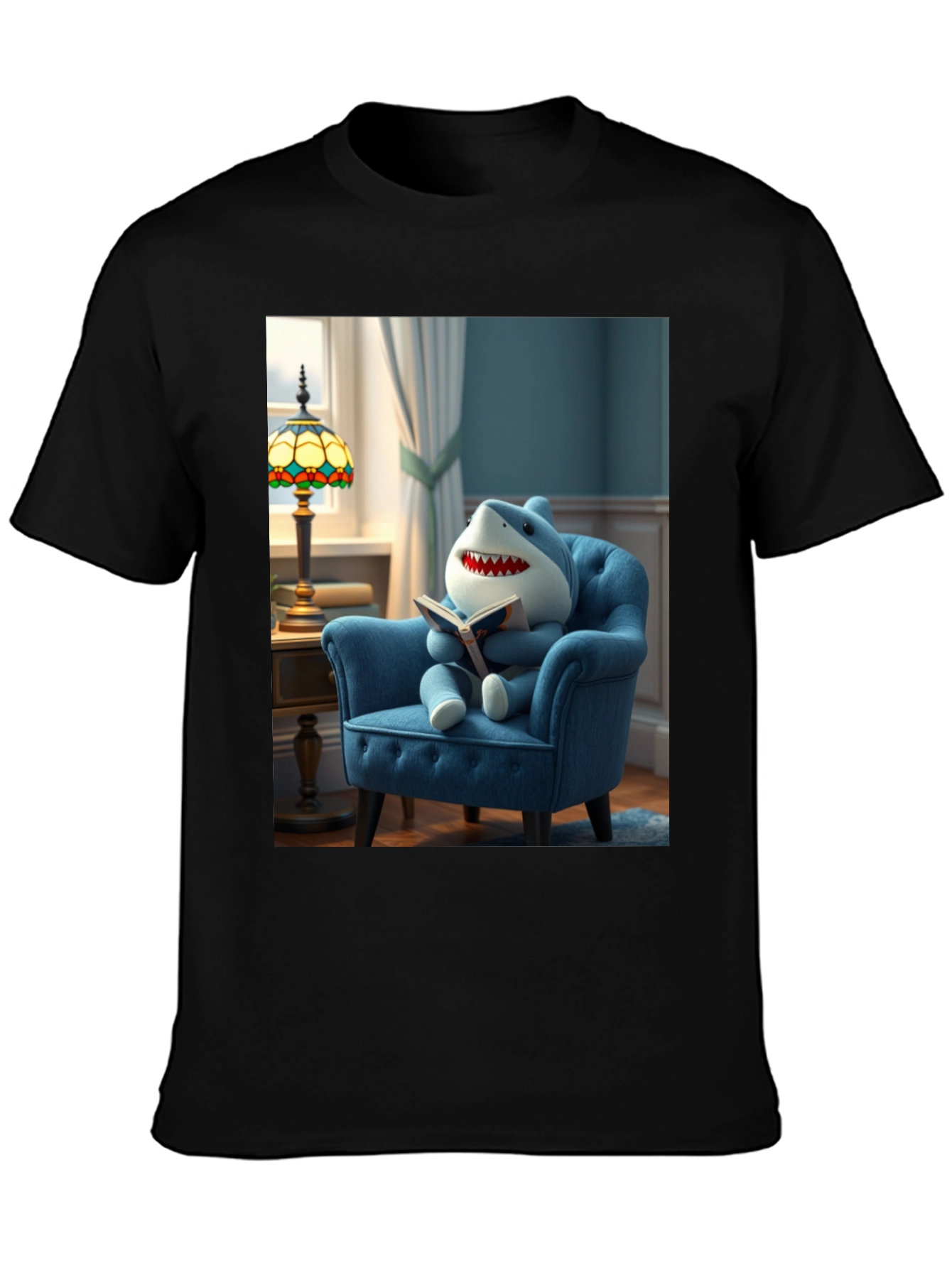 Shark Reading Book T-Shirt