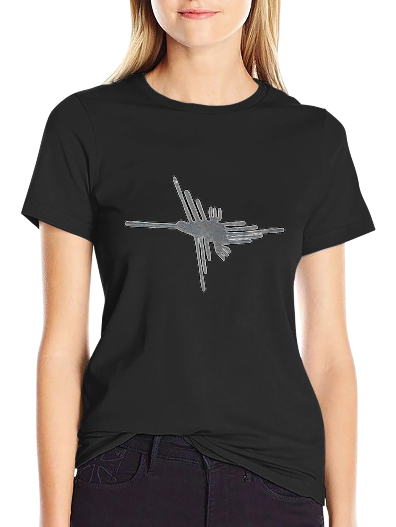 Nazca Lines Hummingbird Tee - Graphic Print Shirt