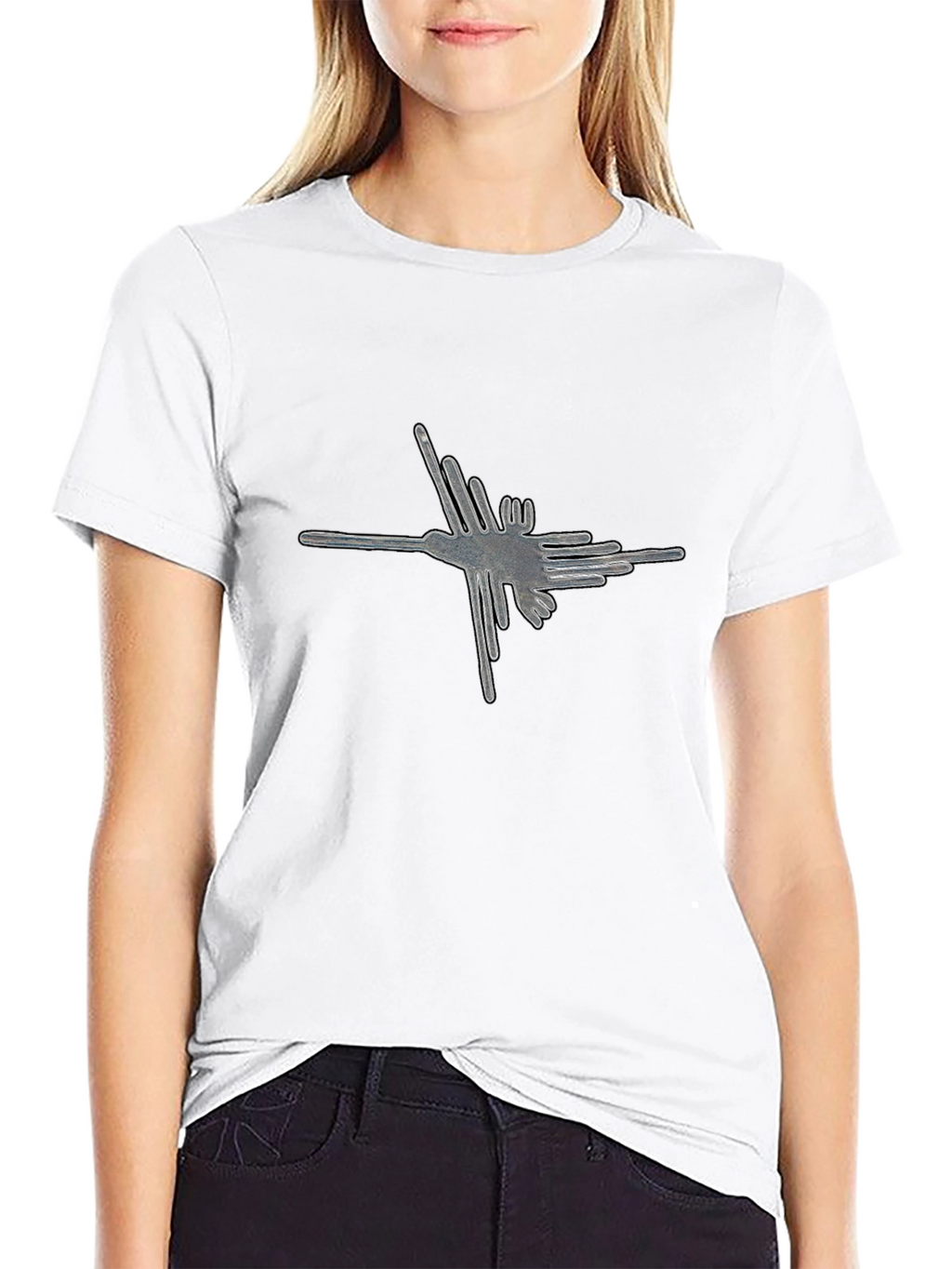 Nazca Lines Hummingbird Tee - Graphic Print Shirt
