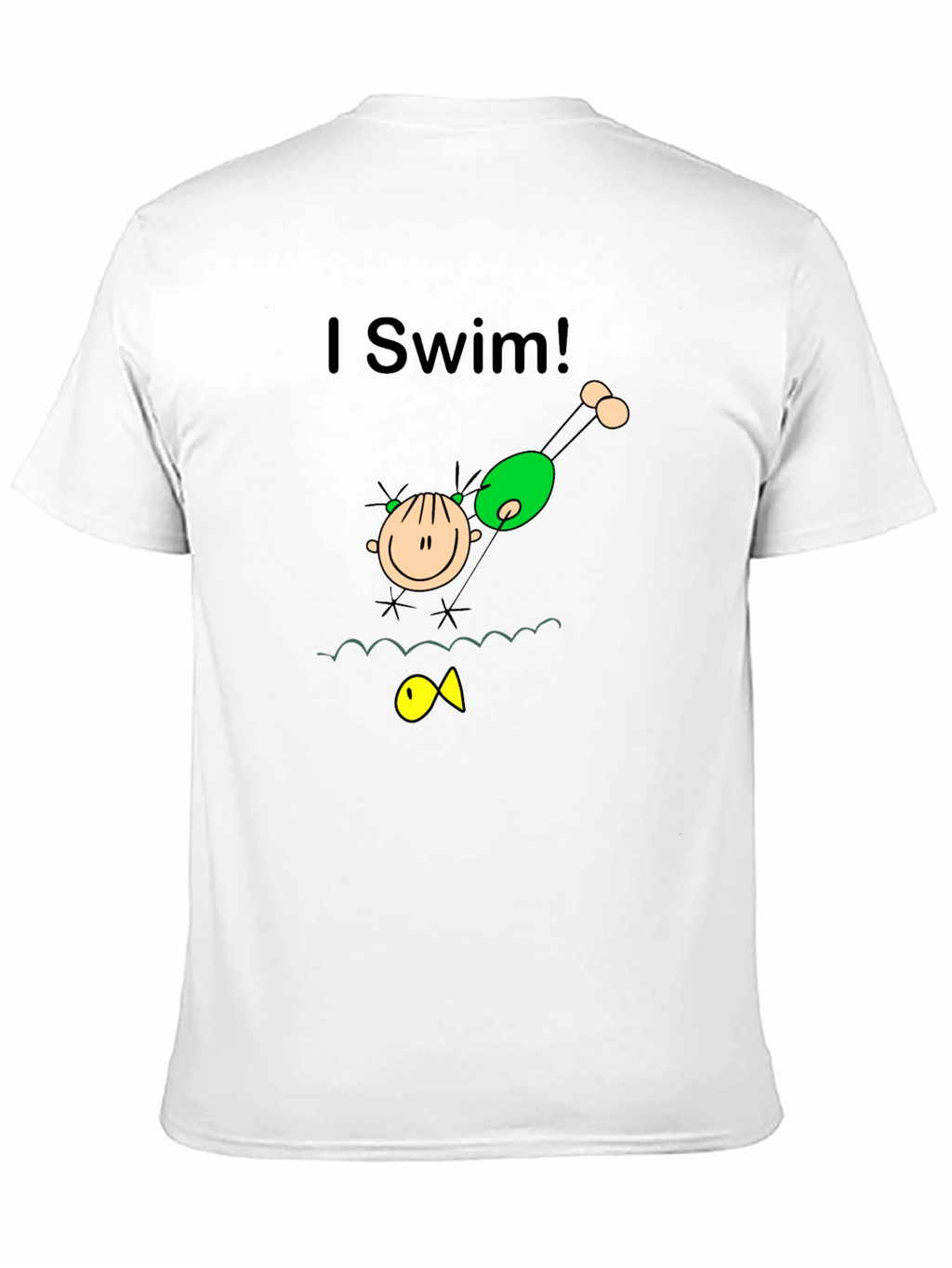 I Swim! Black Graphic Tee