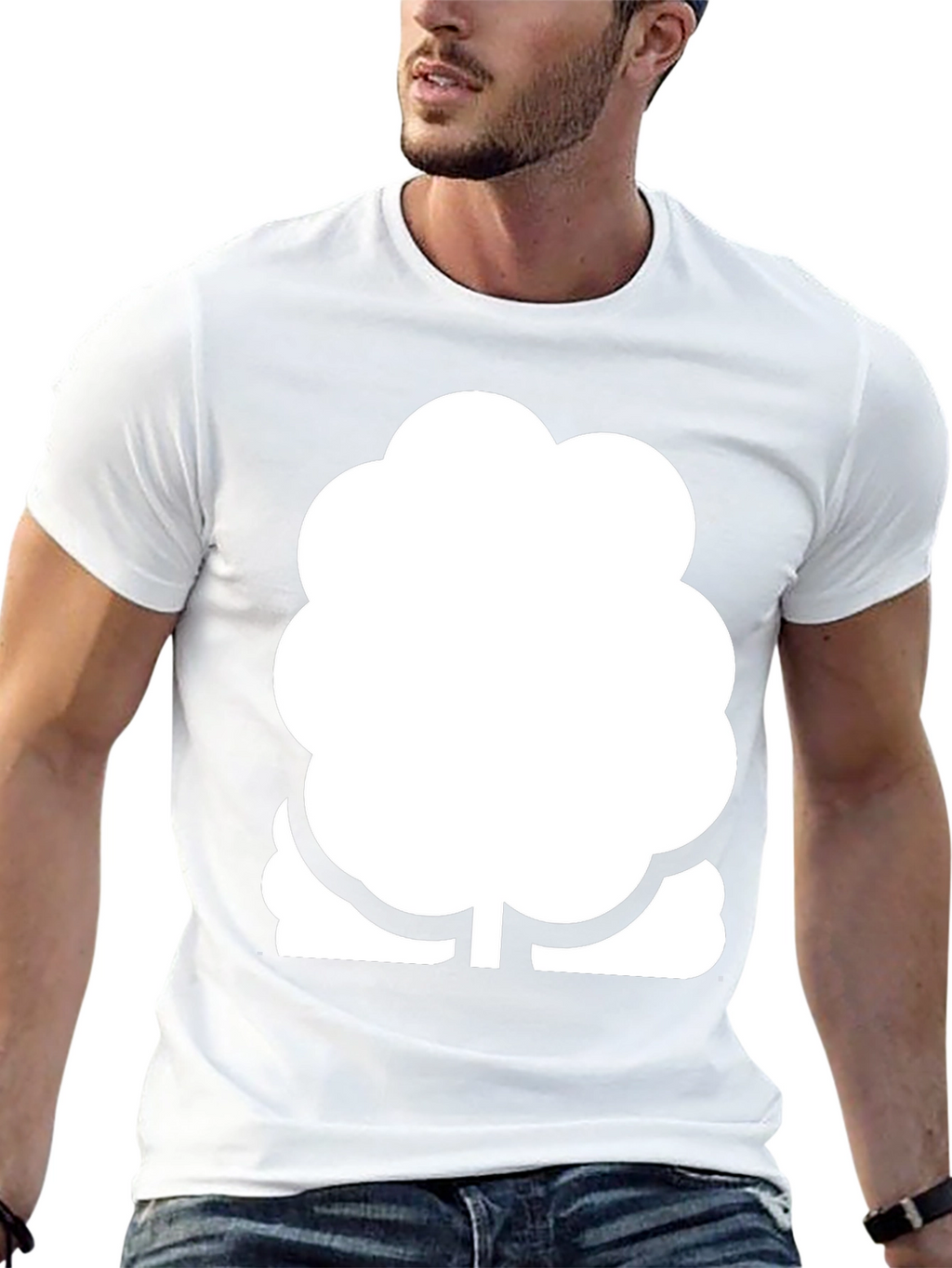 Modern Tree Graphic Black T-Shirt