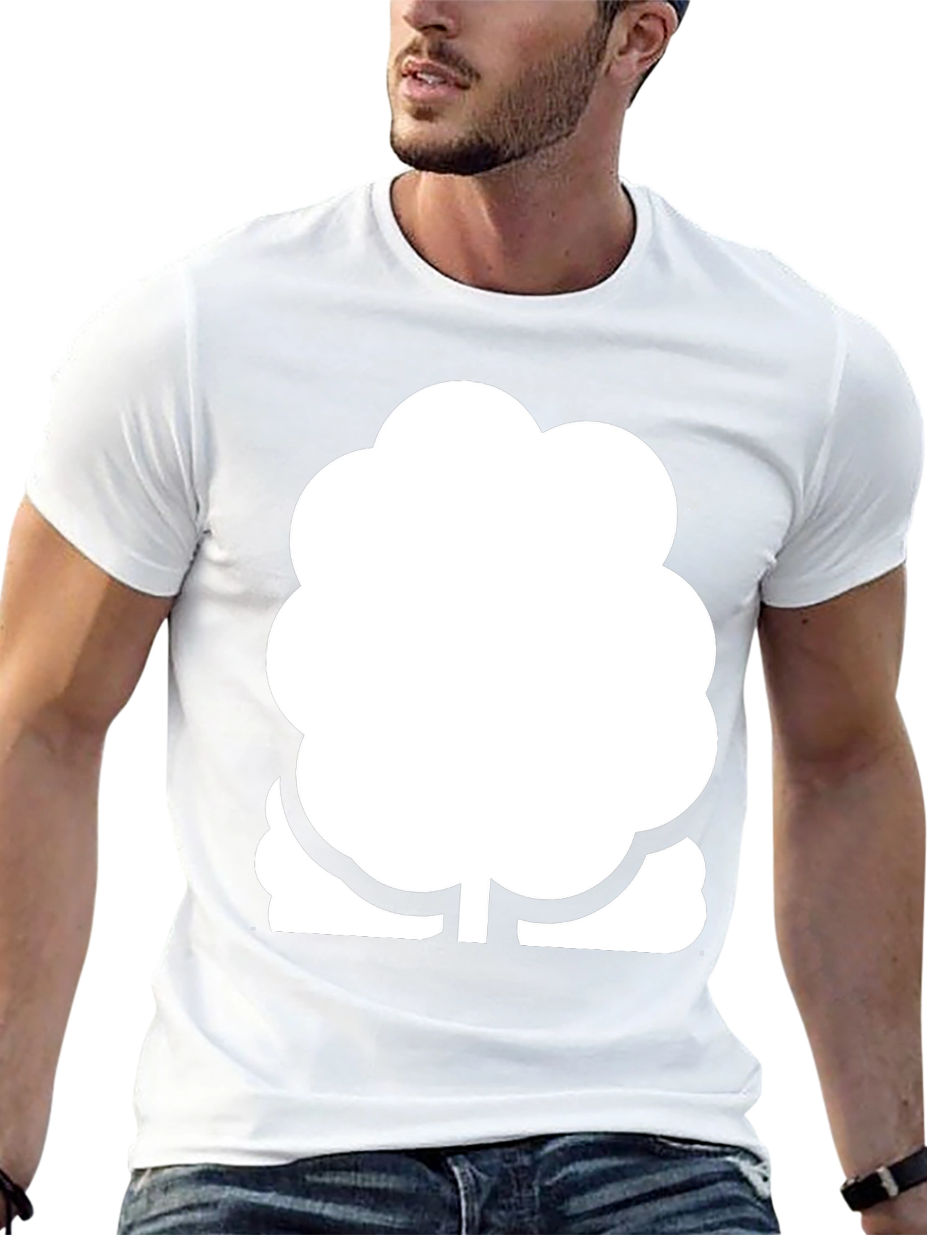 Modern Tree Graphic Black T-Shirt