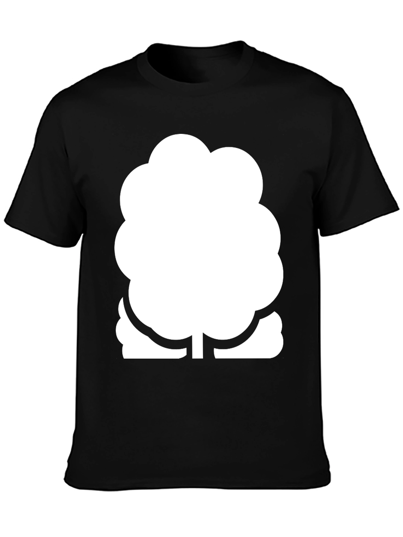 Modern Tree Graphic Black T-Shirt