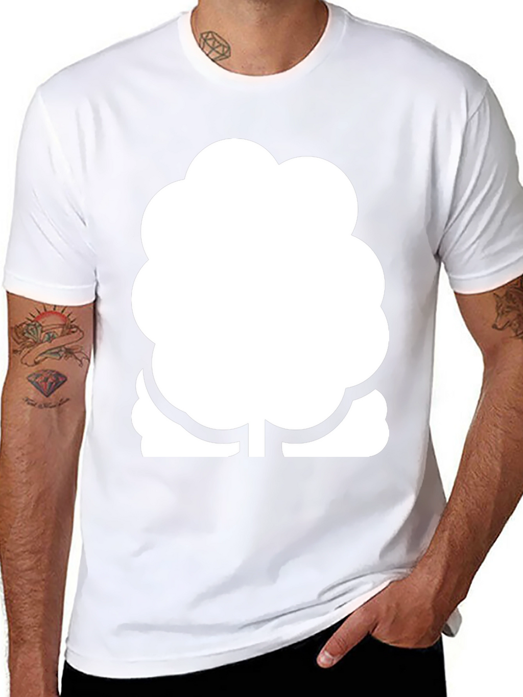 Modern Tree Graphic Black T-Shirt