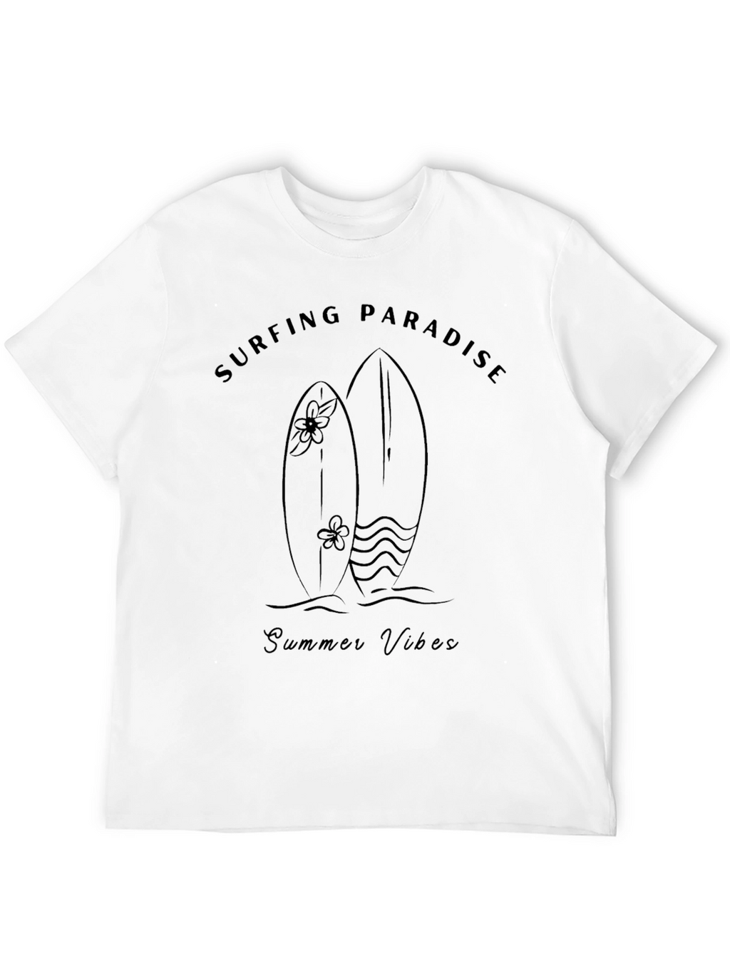 Surfing Paradise Summer Vibes Graphic Tee
