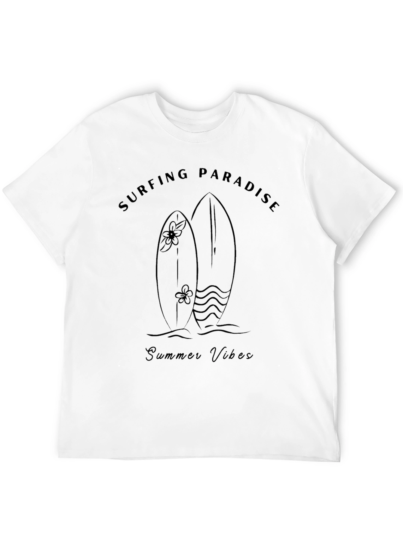 Surfing Paradise Summer Vibes Graphic Tee