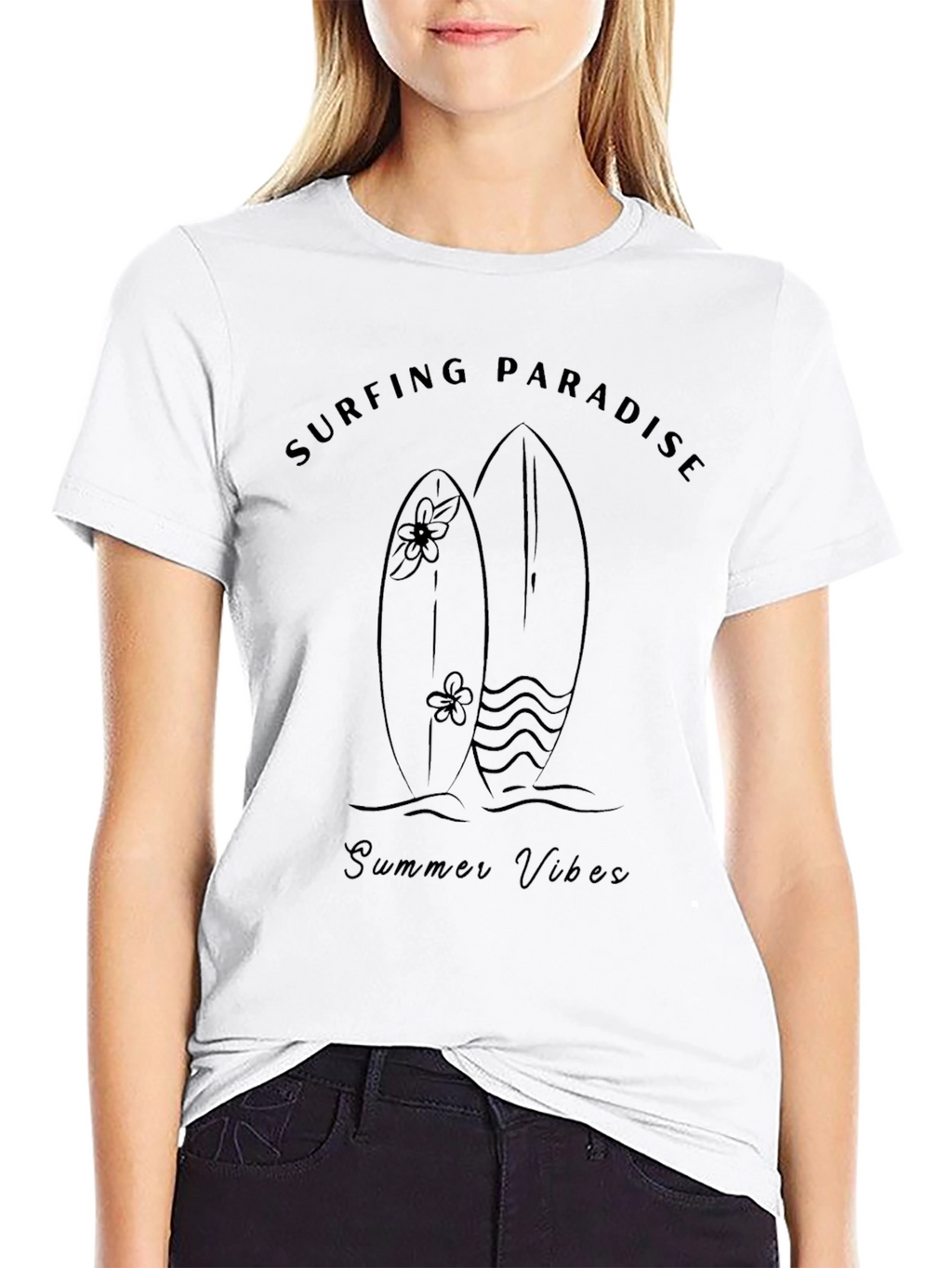 Surfing Paradise Summer Vibes Graphic Tee