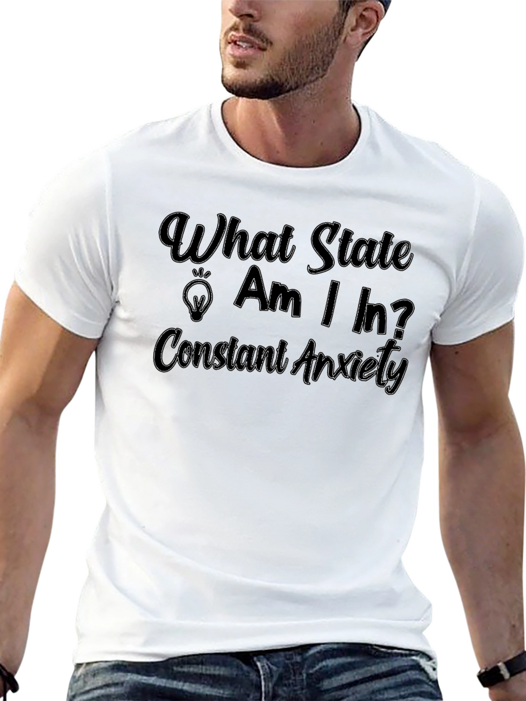 Anxiety State Tee - Humorous Graphic T-Shirt