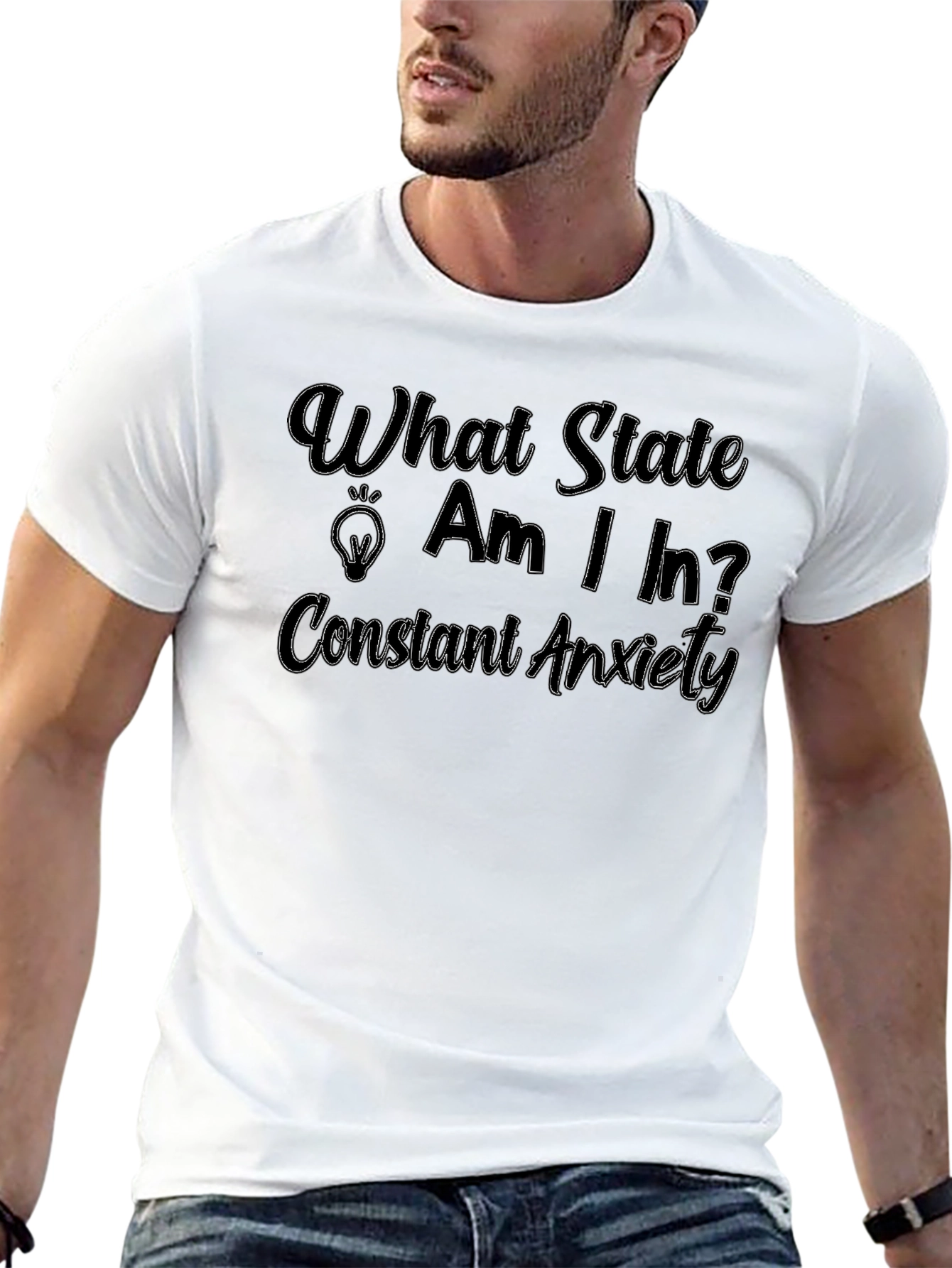 Anxiety State Tee - Humorous Graphic T-Shirt
