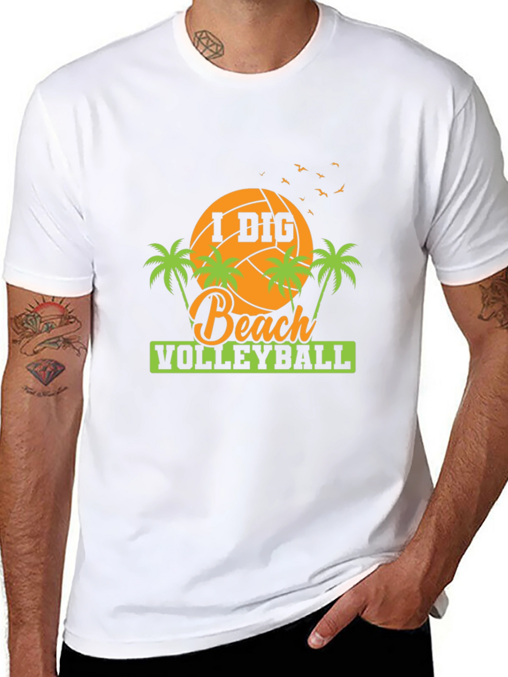 I Dig Beach Volleyball Graphic Tee