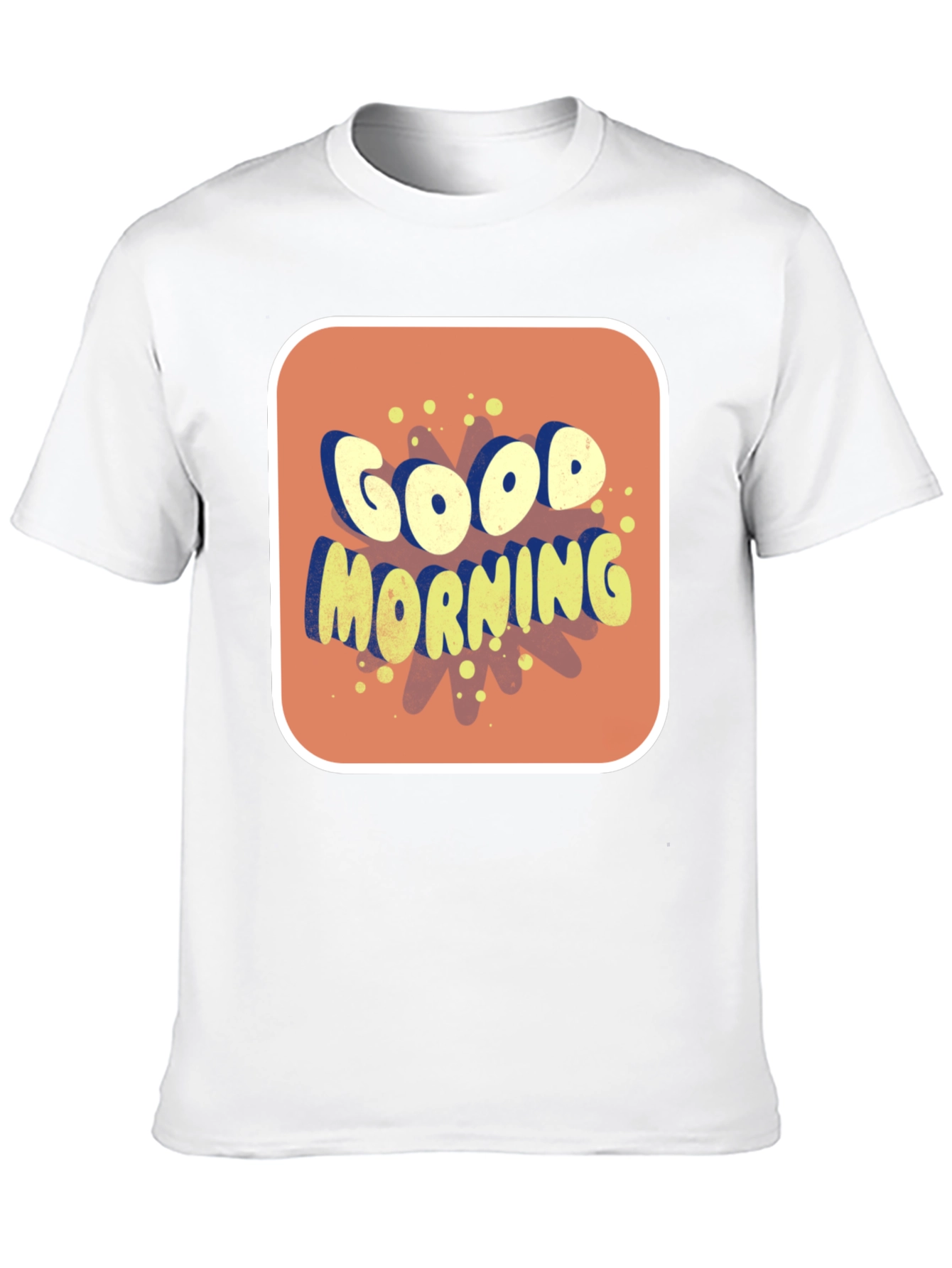Good Morning Graphic Tee - Black Cotton Blend Shirt