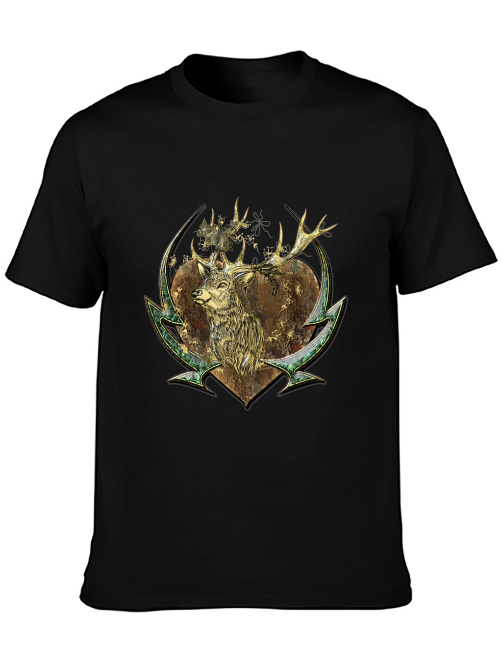 Deer Graphic Print Tee - Nature Inspired Style