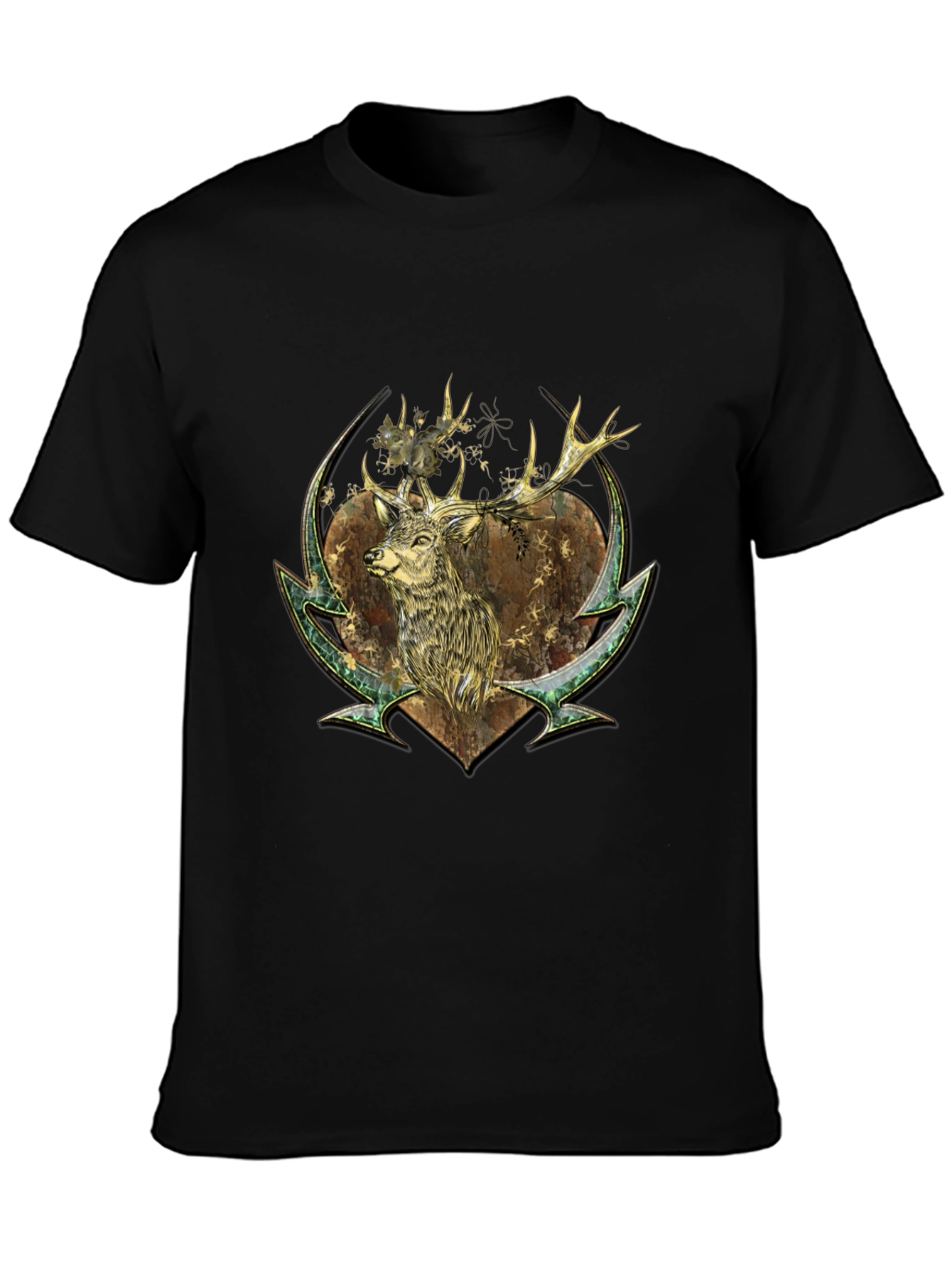 Deer Graphic Print Tee - Nature Inspired Style