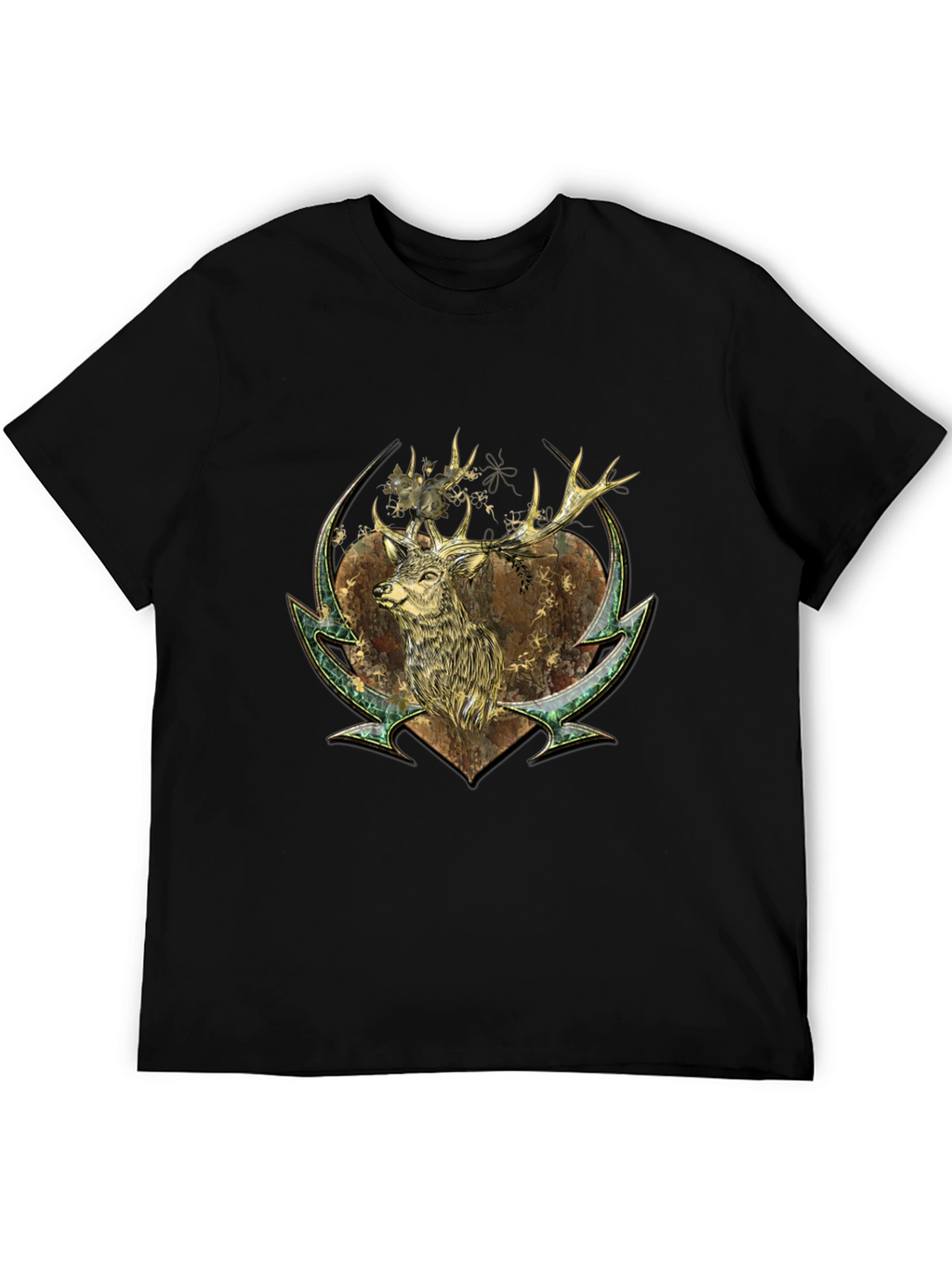 Deer Graphic Print Tee - Nature Inspired Style