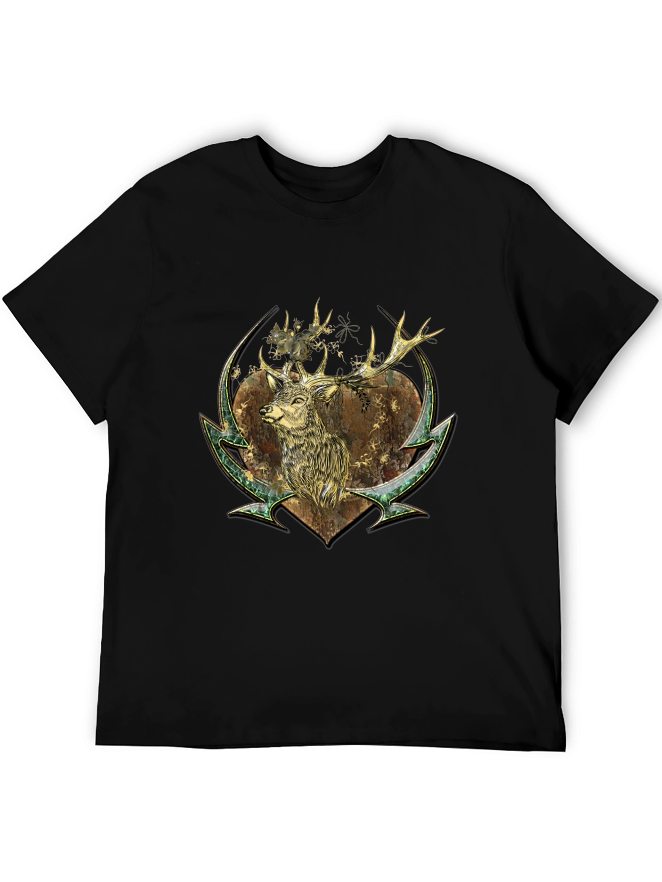 Deer Graphic Print Tee - Nature Inspired Style