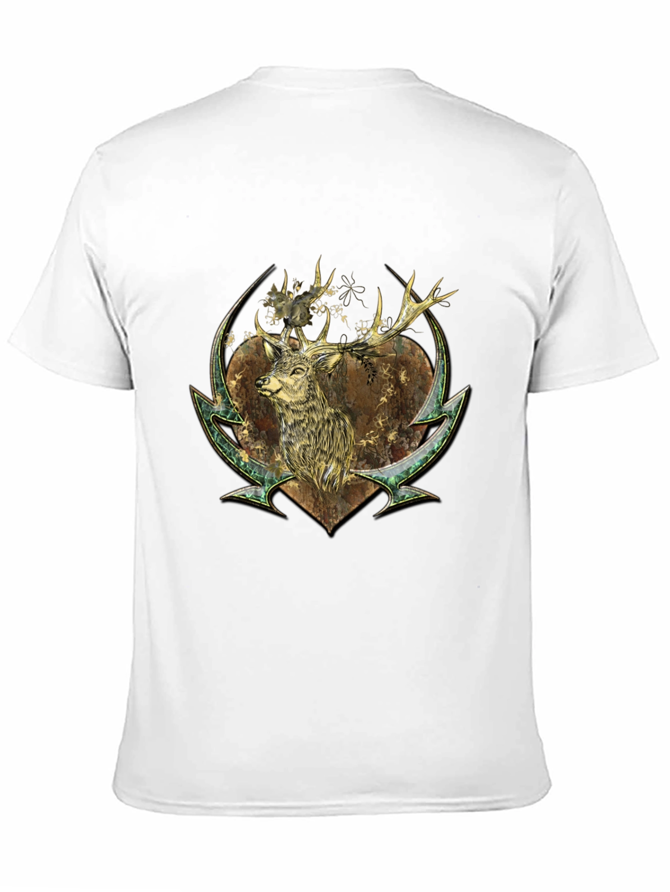 Deer Graphic Print Tee - Nature Inspired Style