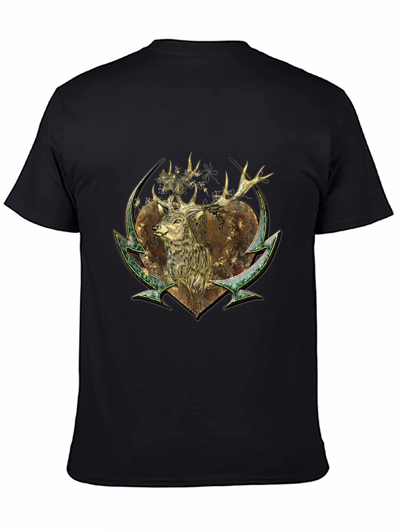 Deer Graphic Print Tee - Nature Inspired Style