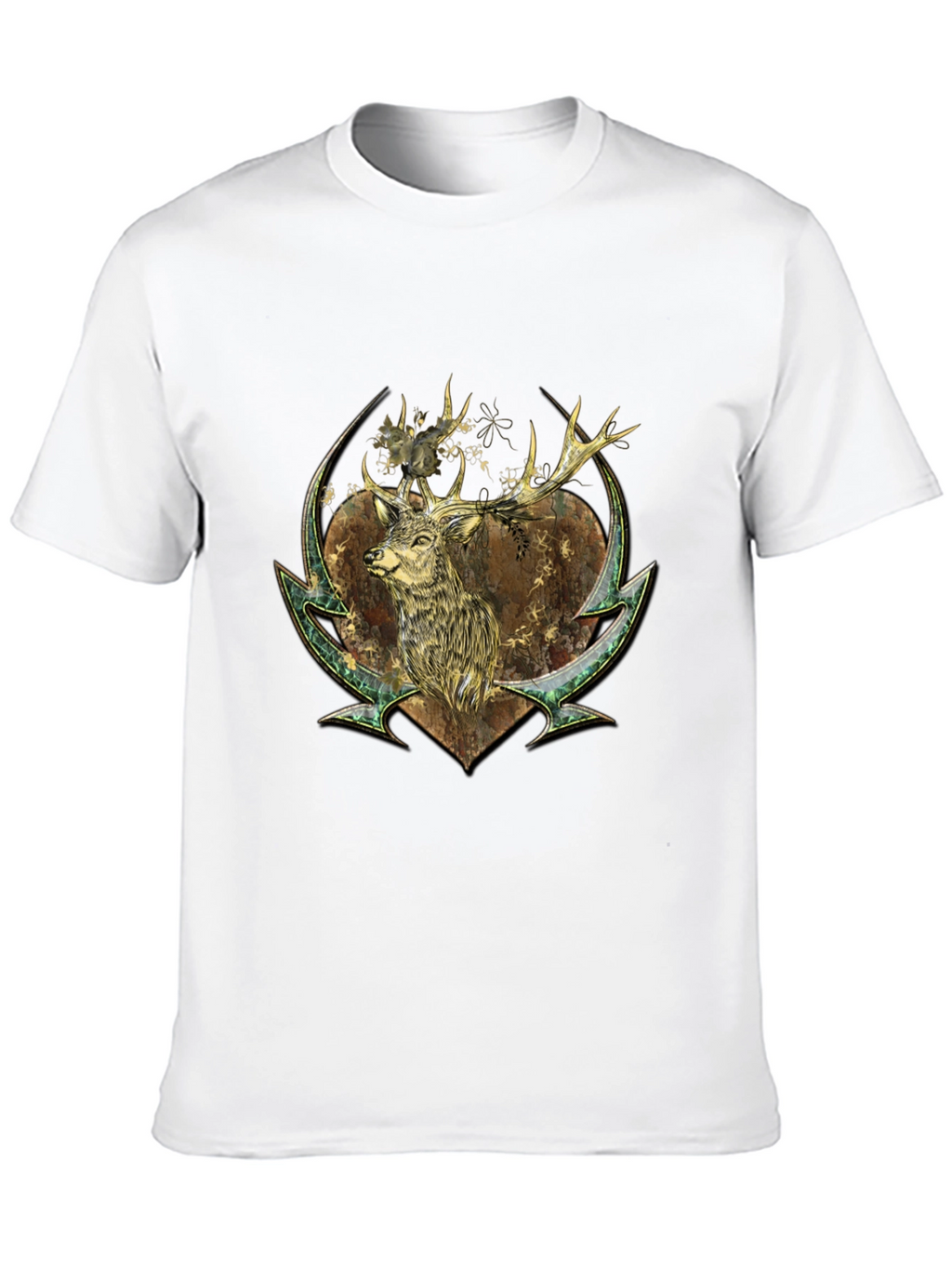 Deer Graphic Print Tee - Nature Inspired Style