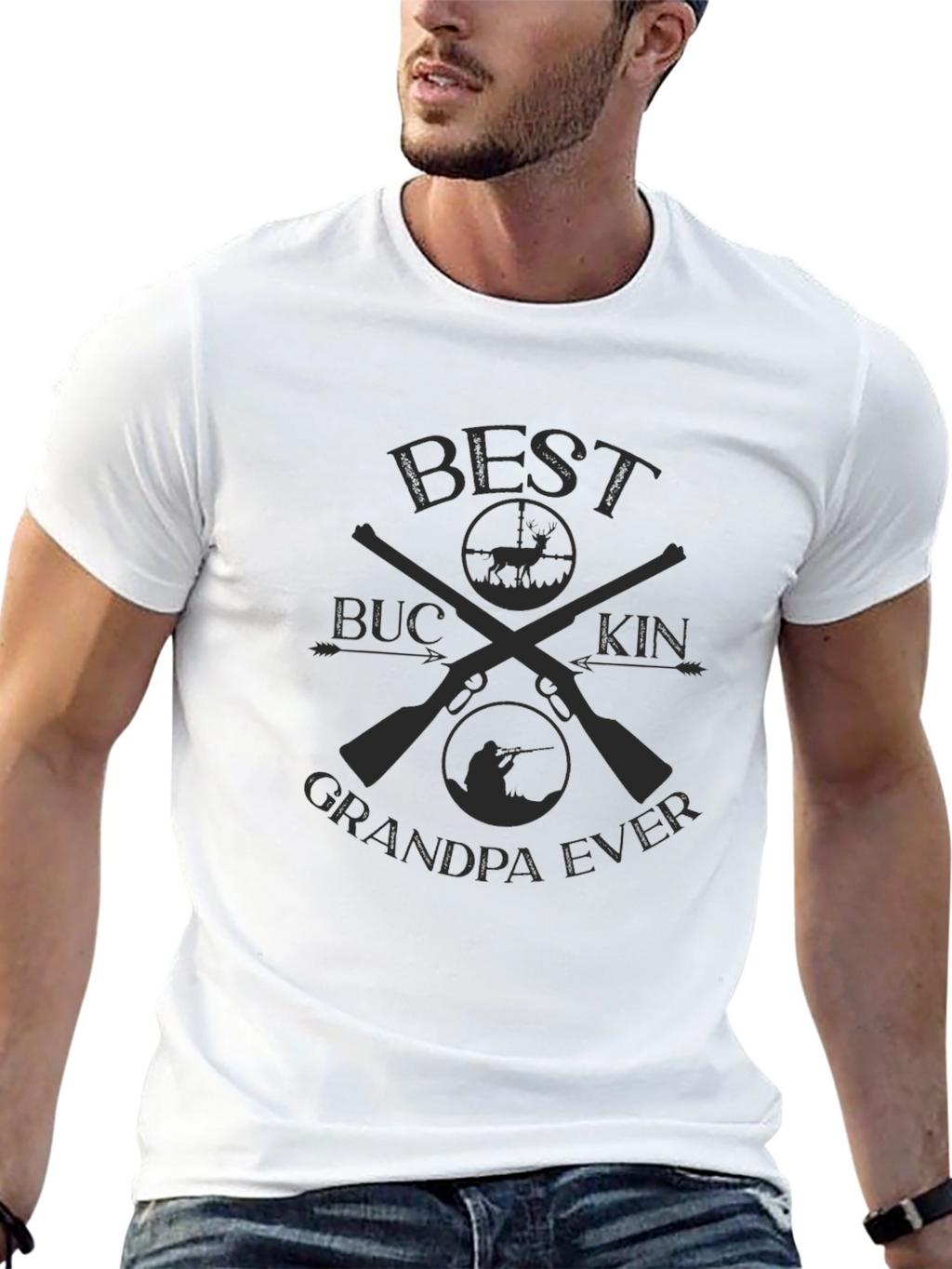 Best Buckin Grandpa Ever Mens T-Shirt