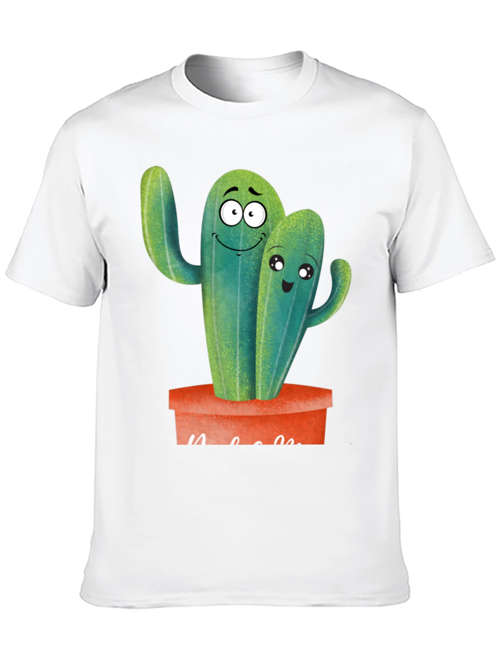 Cute Cactus Couple Black T-Shirt