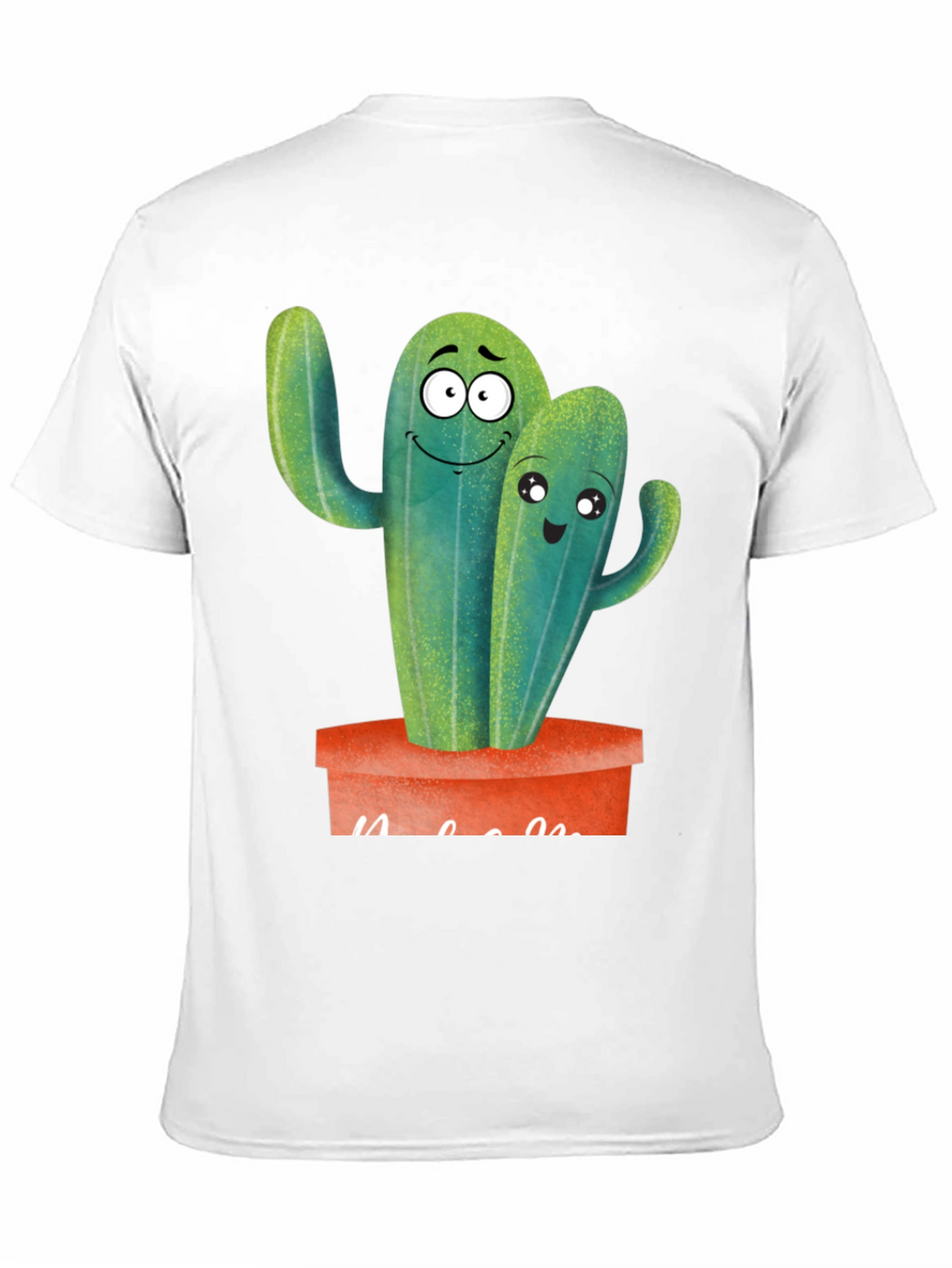 Cute Cactus Couple Black T-Shirt