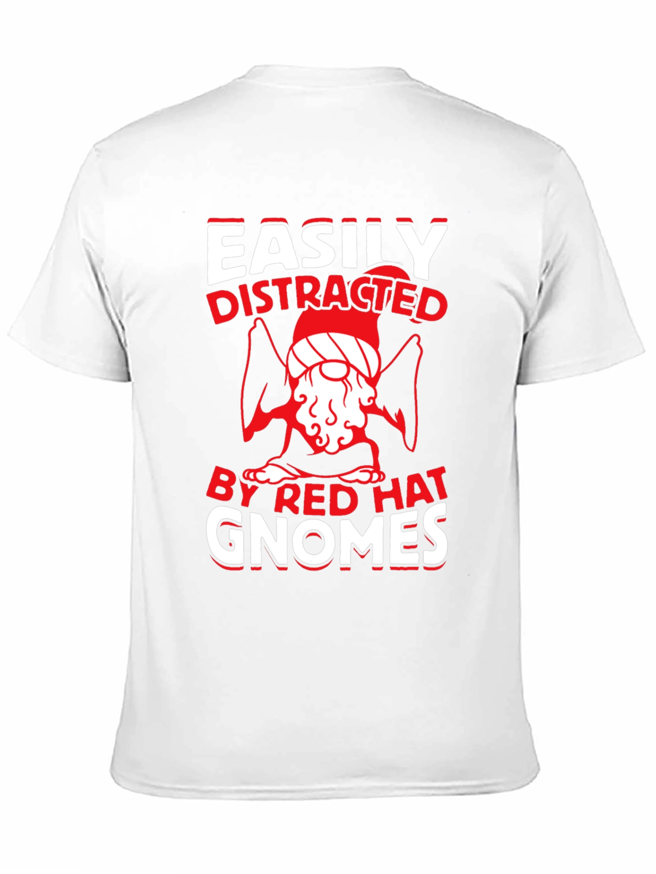 Easily Distracted By Red Hat Gnomes T-Shirt