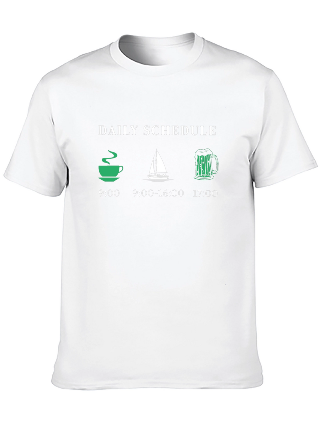 Daily Schedule T-Shirt: Coffee Sailing Beer