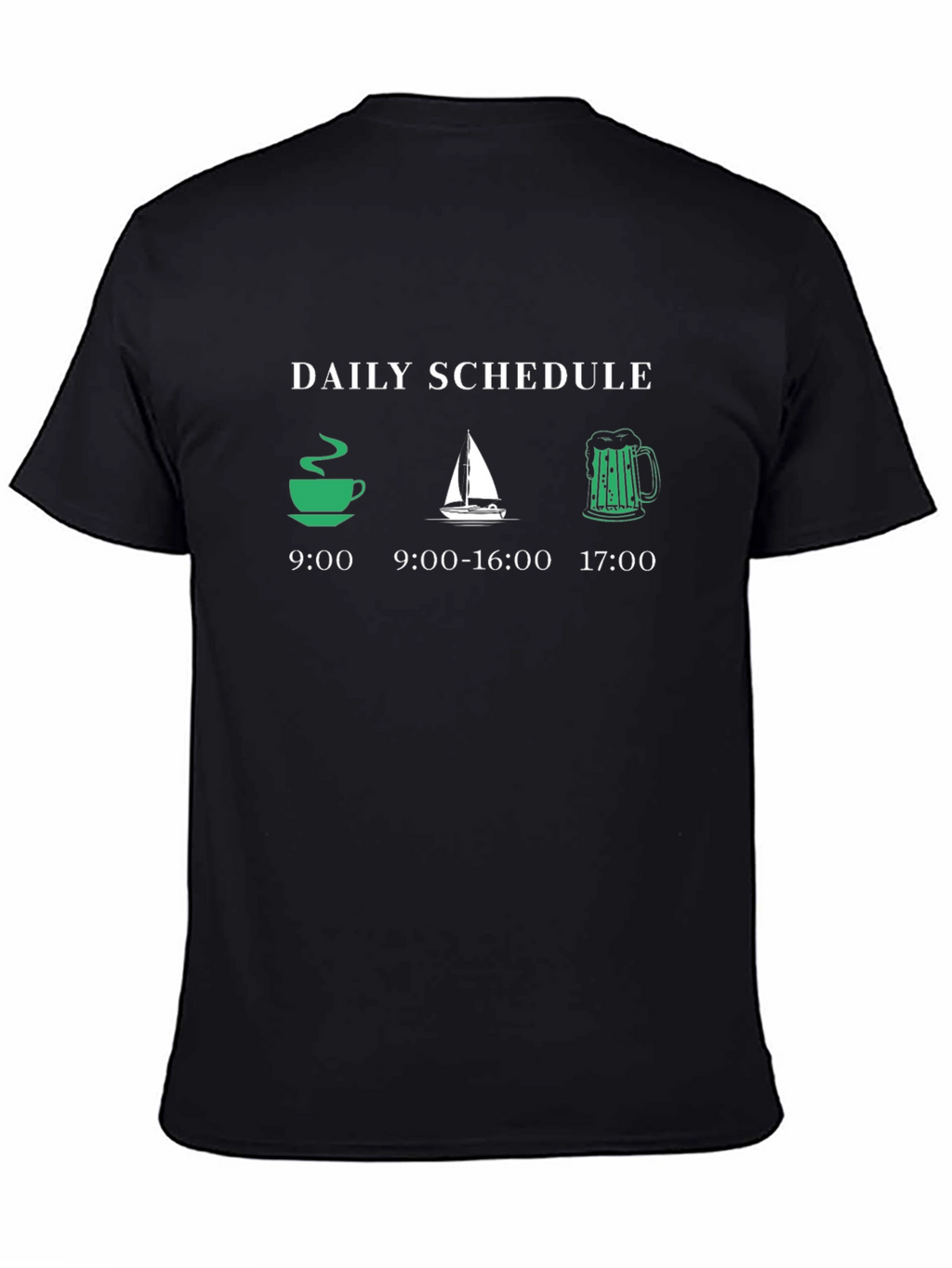 Daily Schedule T-Shirt: Coffee Sailing Beer