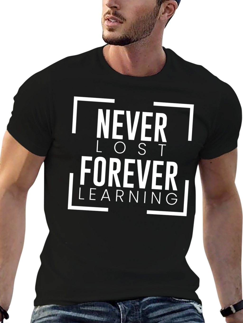 Never Lost Forever Learning Black T-Shirt