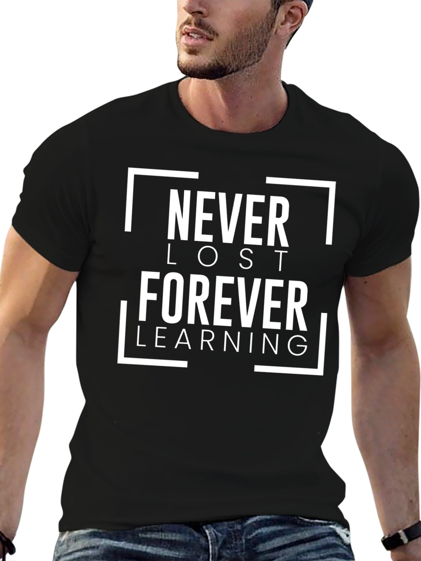 Never Lost Forever Learning Black T-Shirt