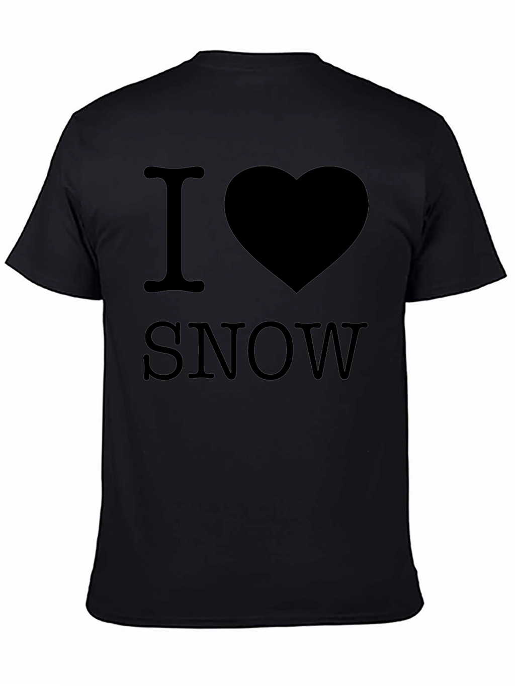 I Love Snow Black T-Shirt