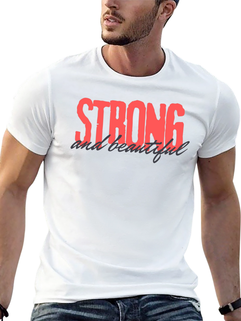 Strong and Beautiful Black Graphic Tee