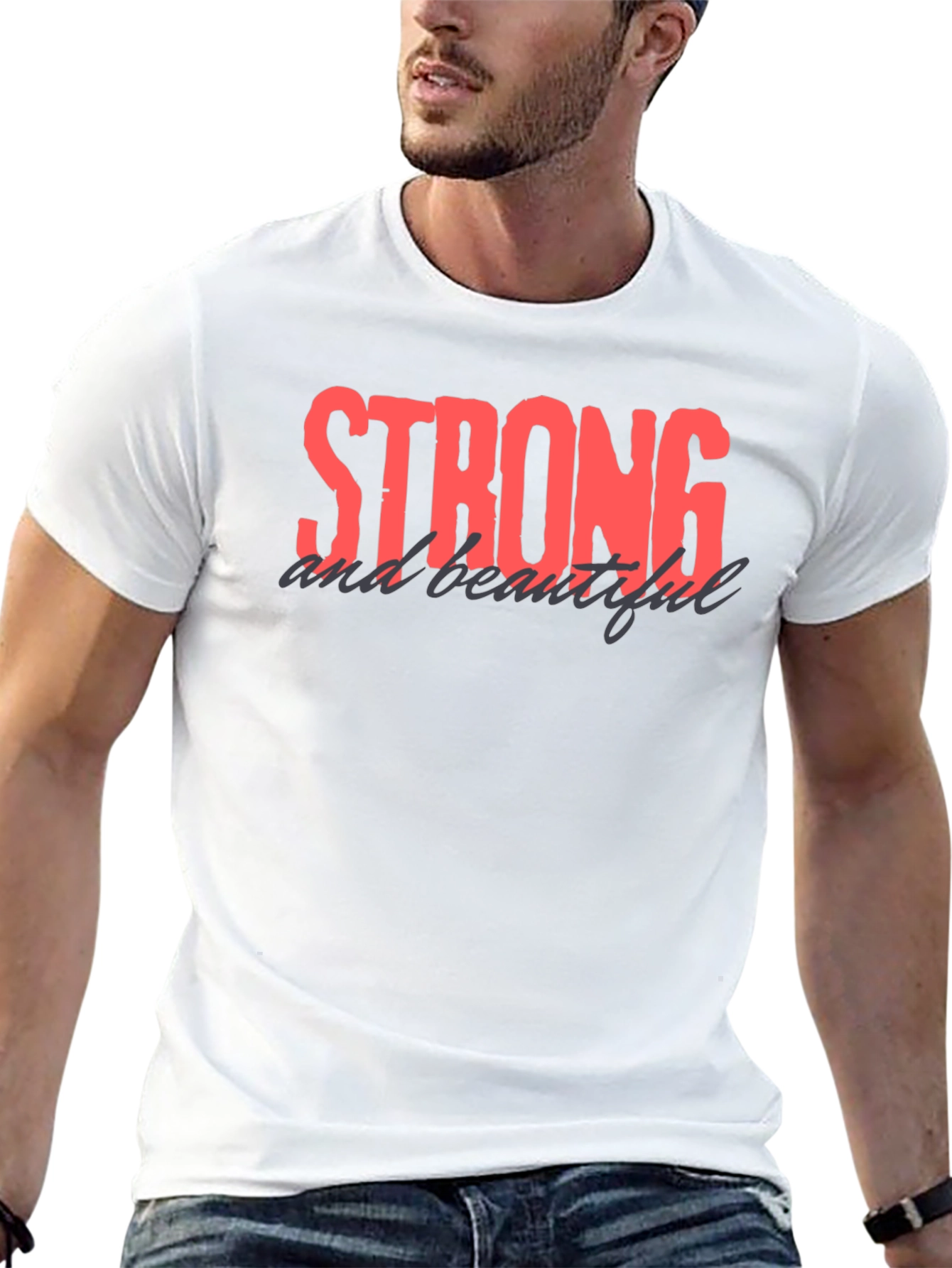 Strong and Beautiful Black Graphic Tee