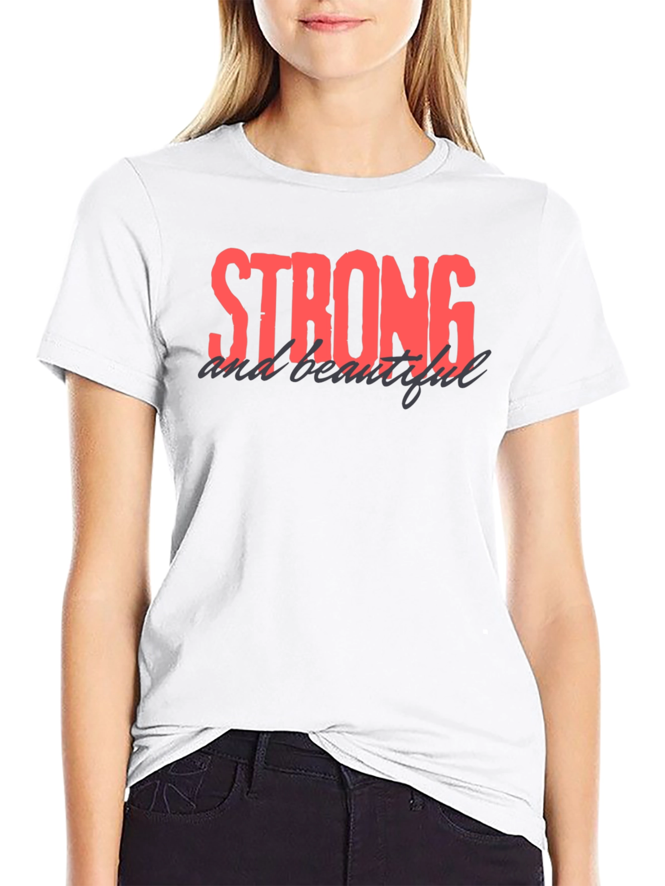 Strong and Beautiful Black Graphic Tee