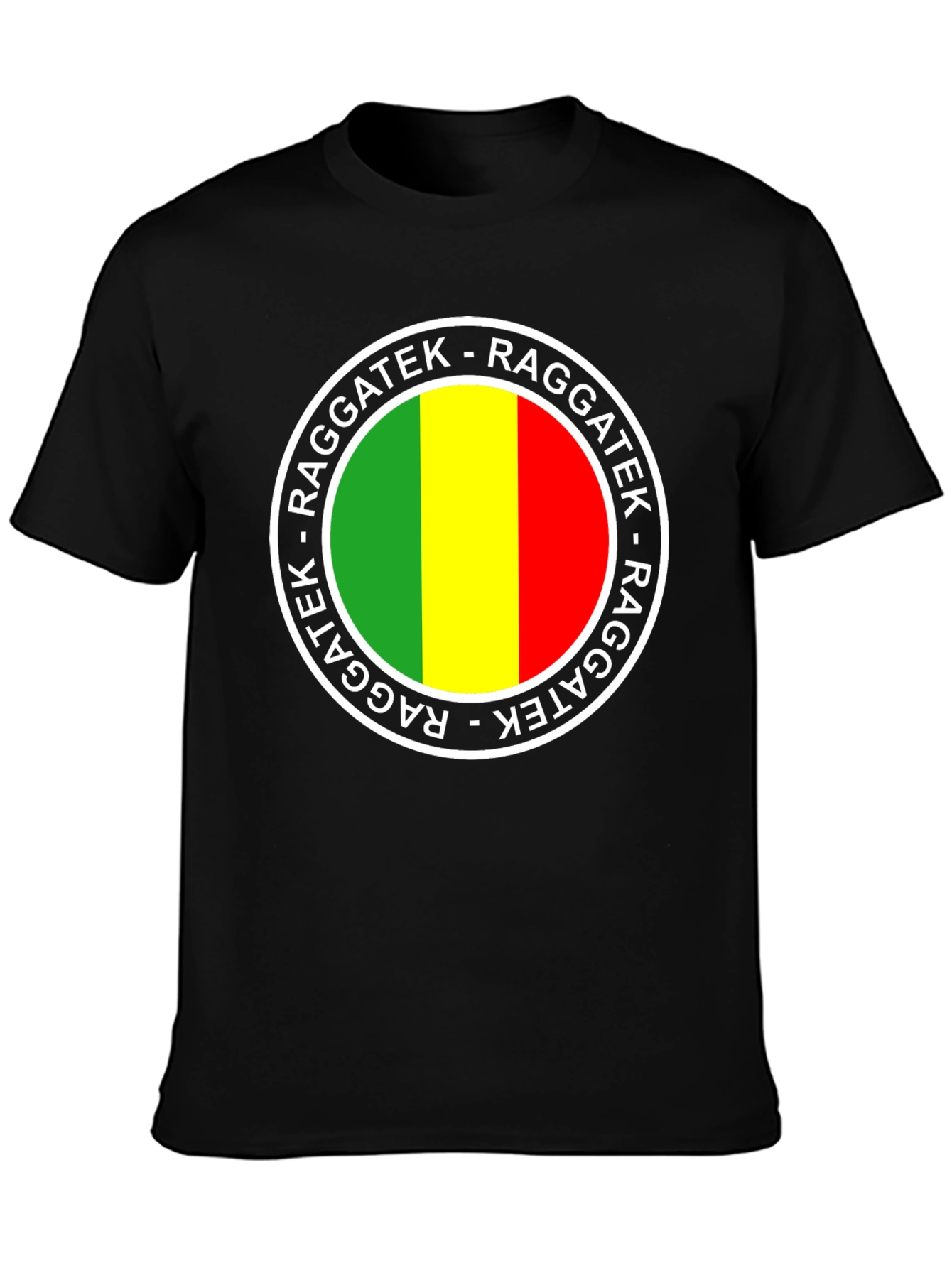 Raggatek Graphic Tee - Green Yellow Red Design