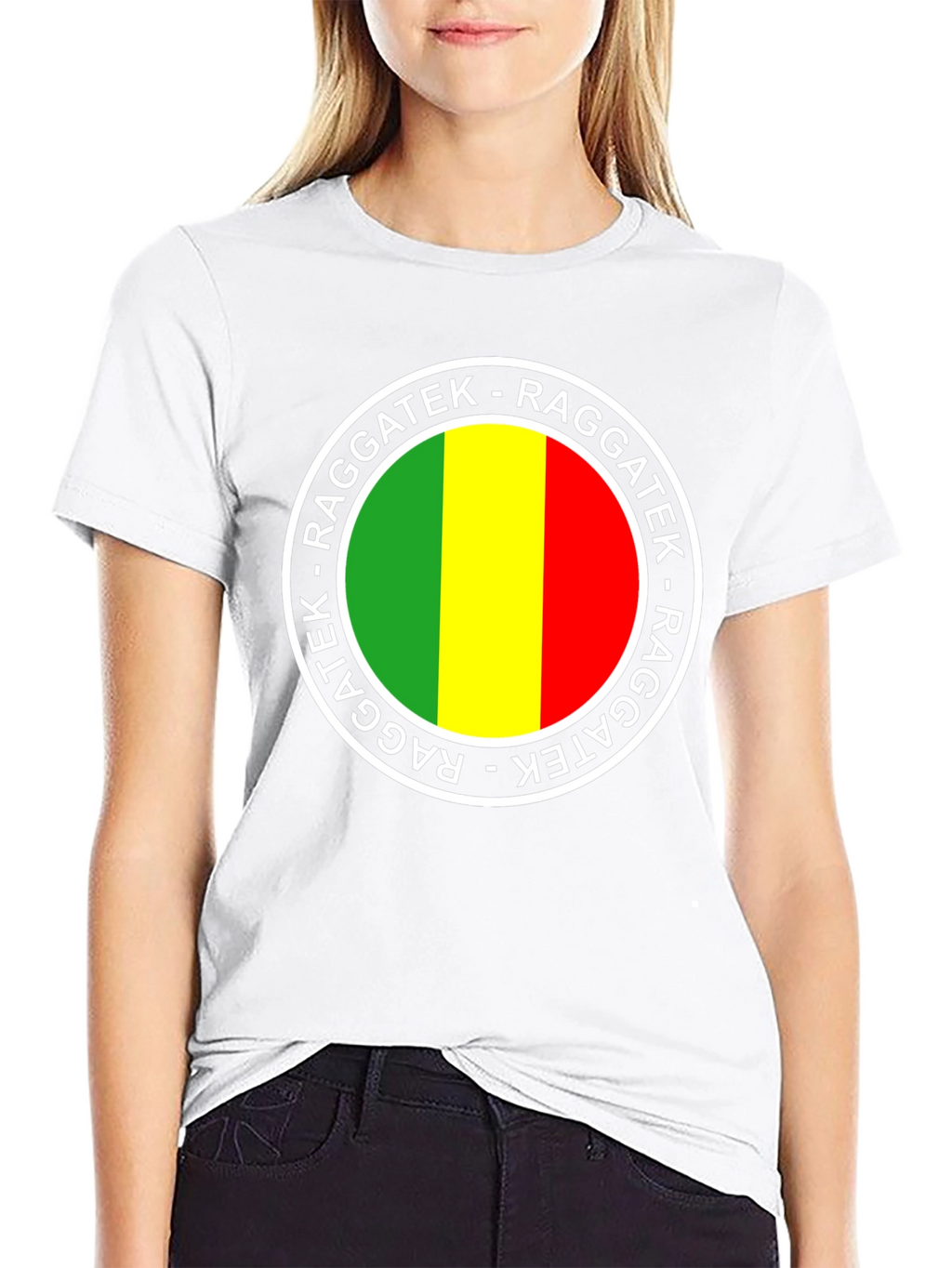 Raggatek Graphic Tee - Green Yellow Red Design
