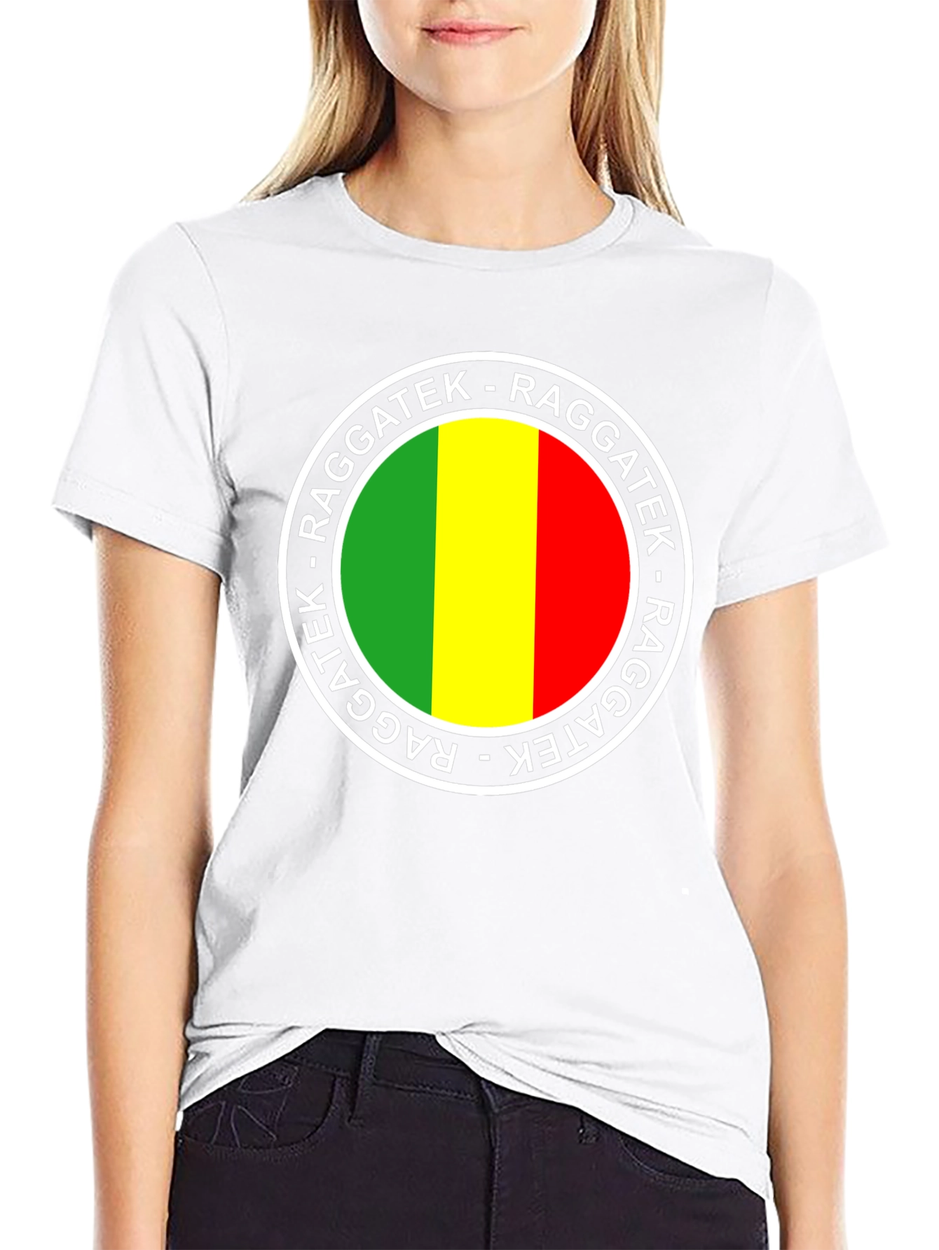 Raggatek Graphic Tee - Green Yellow Red Design