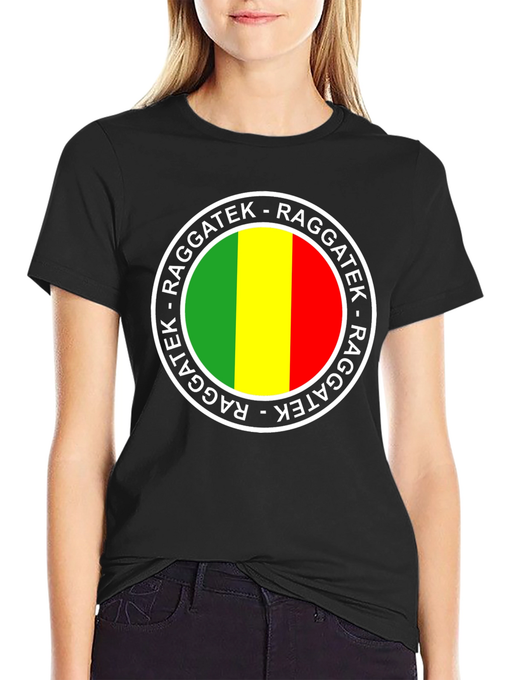 Raggatek Graphic Tee - Green Yellow Red Design