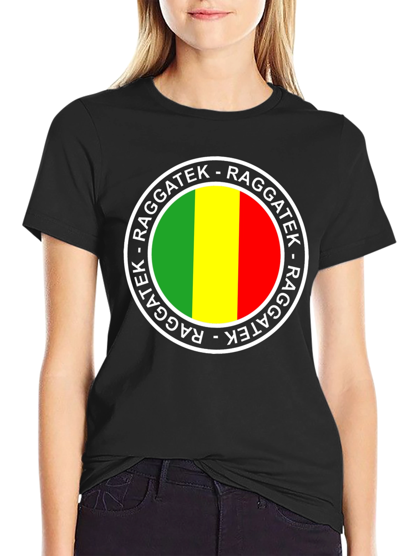 Raggatek Graphic Tee - Green Yellow Red Design