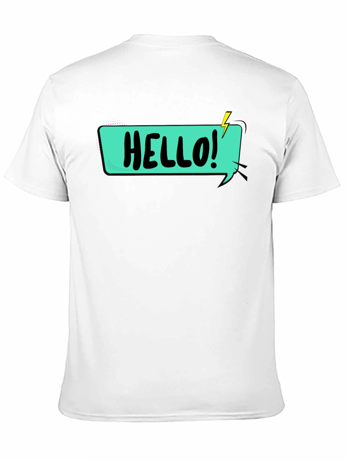 Hello Graphic T-Shirt - Black Casual Tee