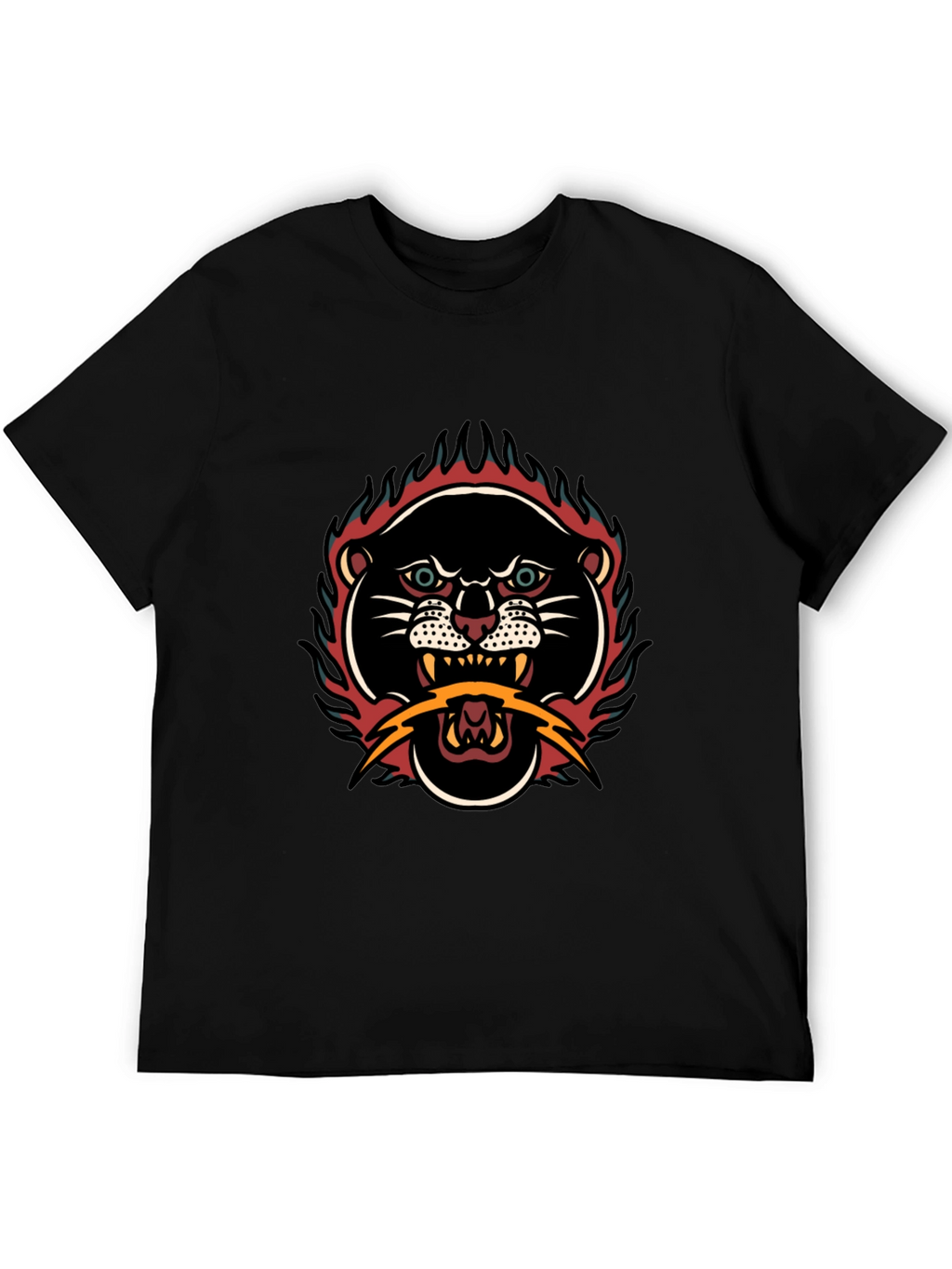 Retro Tattoo Style Panther Graphic Tee