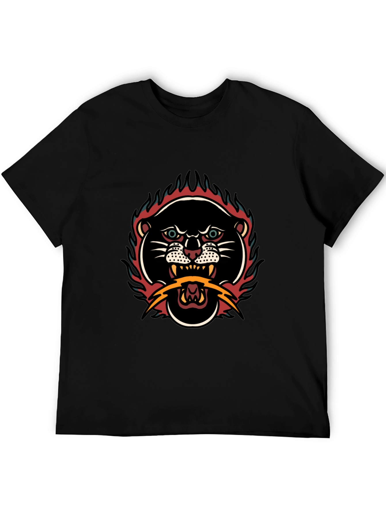 Retro Tattoo Style Panther Graphic Tee