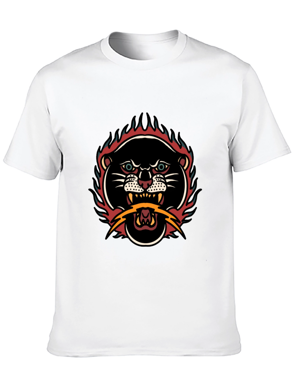 Retro Tattoo Style Panther Graphic Tee