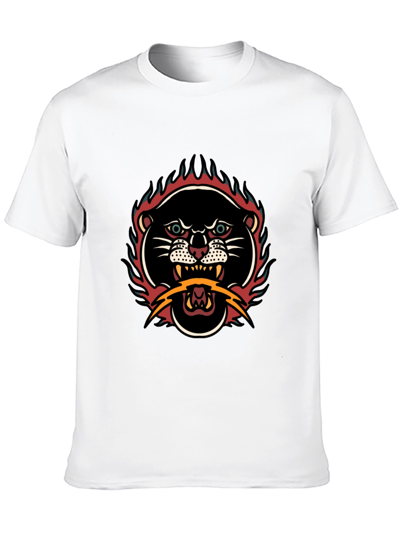 Retro Tattoo Style Panther Graphic Tee